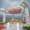 Half Arc Fiber Carved Wedding Mandap 2