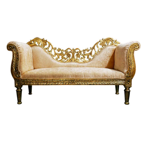 Indian Wedding Wooden Carved Sofa 5 Image