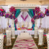 Modern Wedding Ivory Palazzo Crystal Mandap 3