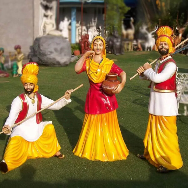 Punjabi Theme Statue Set