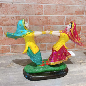 Punjaban Girls Doing Kikli Punjabi Miniature Artifact Image