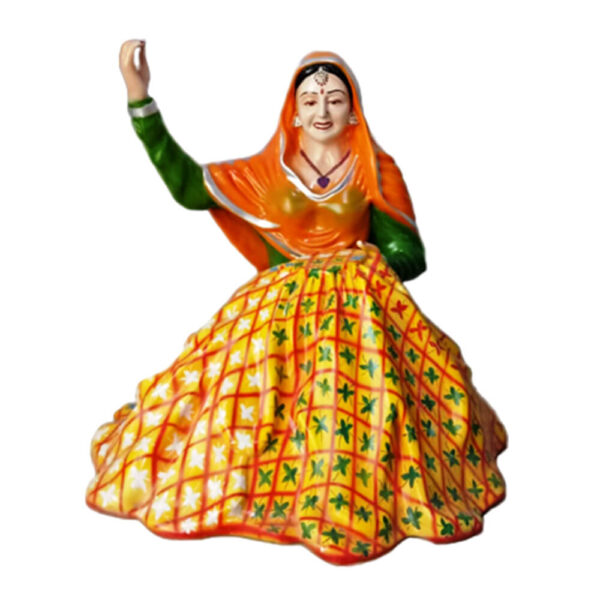 Punjabi Phulkari Girl Traditional Statue Image