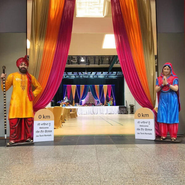 Punjabi Theme Welcome Statues Darban And Mutiyar Statuea Image