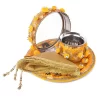 11 Pc Yellow Pompom Karwa Chauth Karva Chauth Thali Set With Cover 13